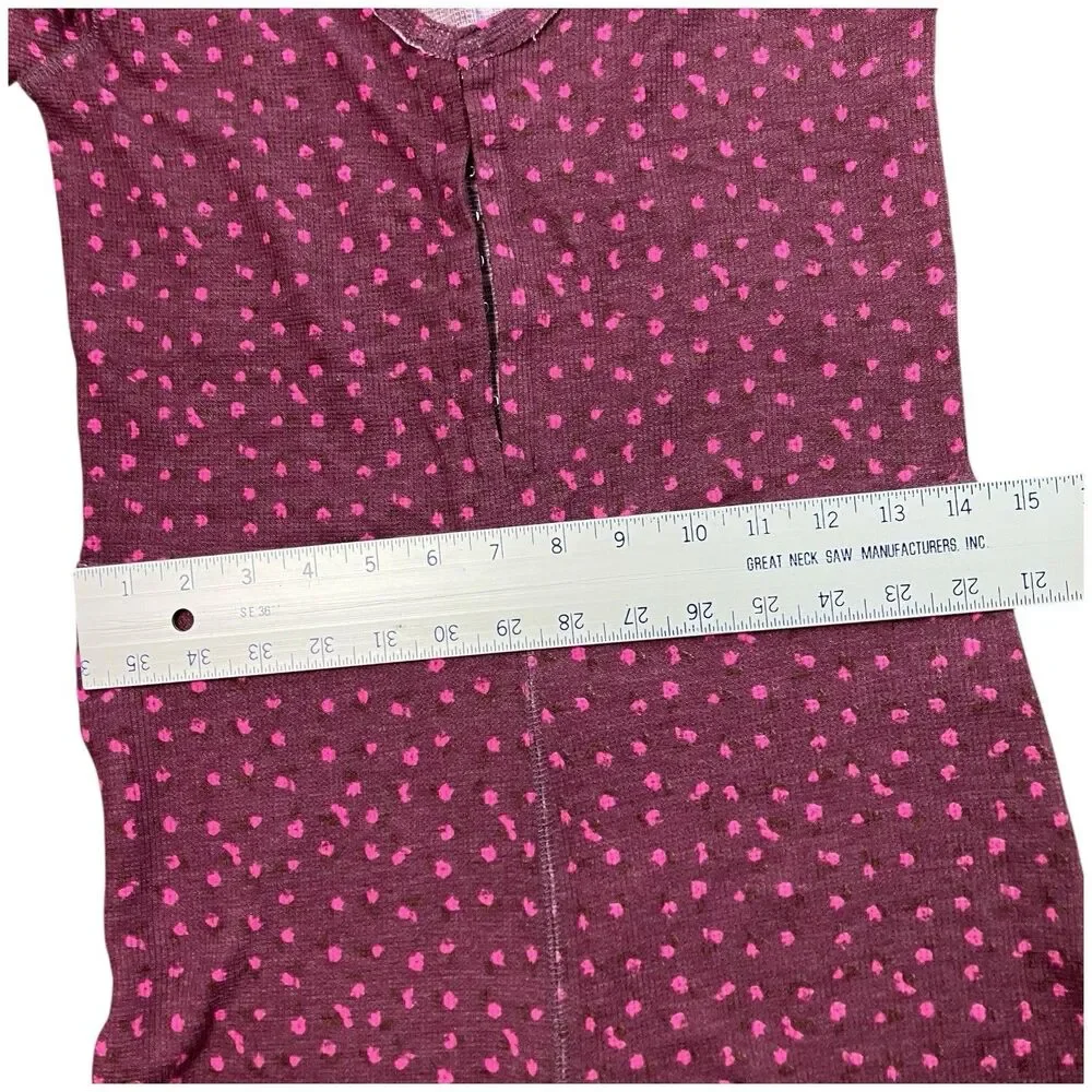 Free People Purple Thermal‎ Long Johns Sleepwear One Piece Pajama